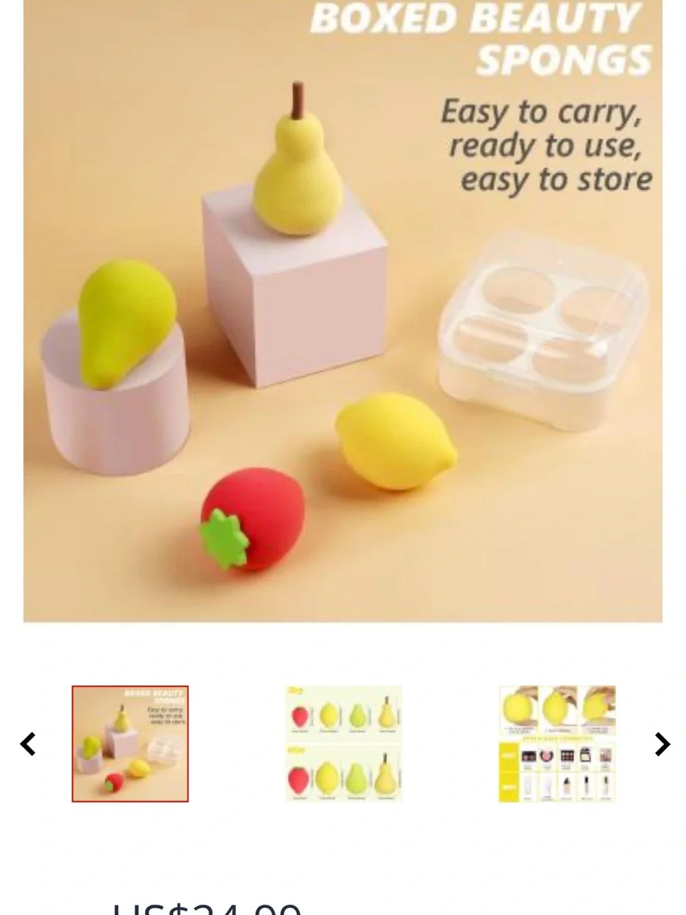 Fruits Shaped Beauty’s blender(4units)& 1 case protector
